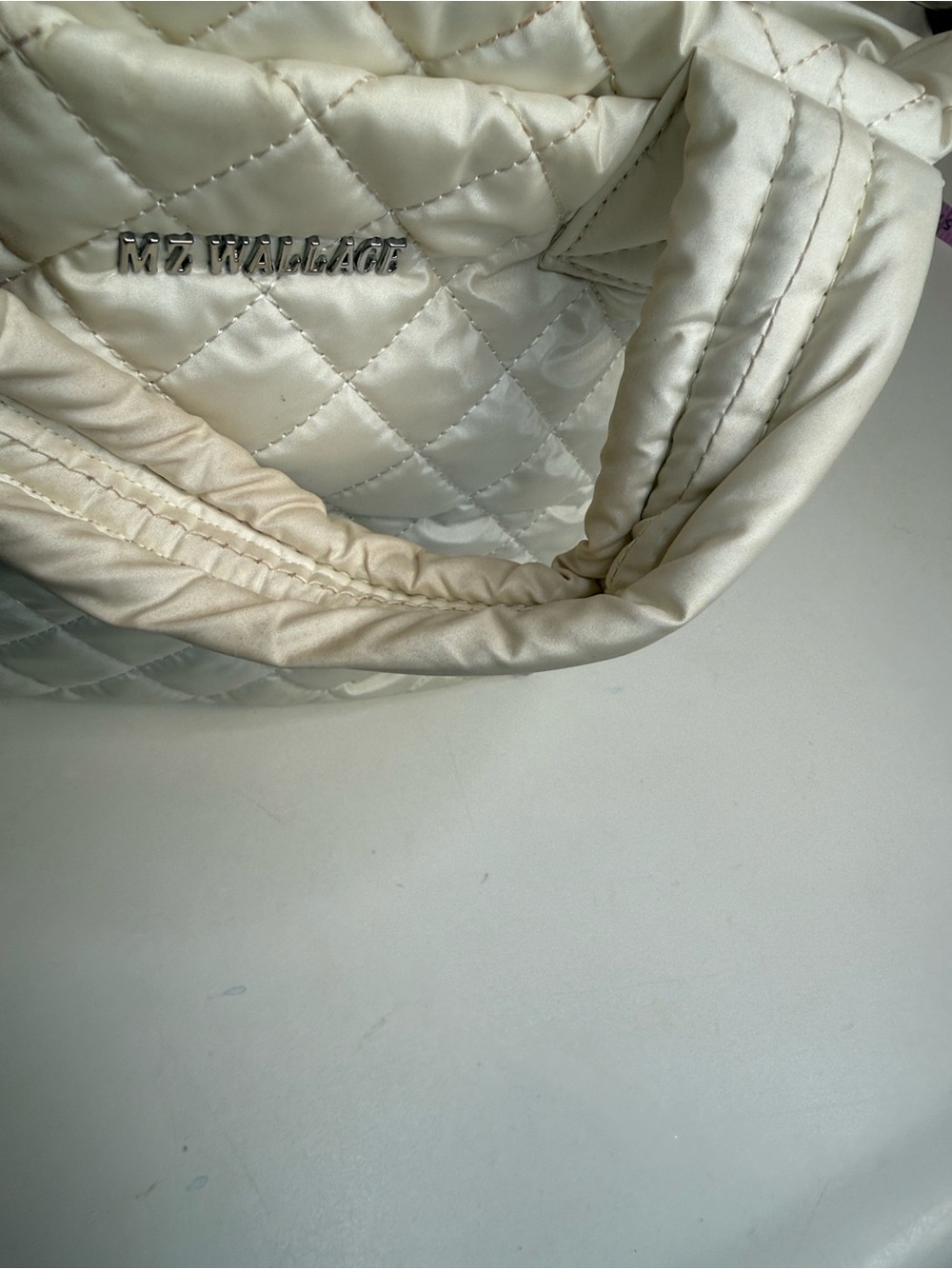 MZ Wallace Mini Metro Tote Deluxe Pearl no strap - Picture 9 of 15